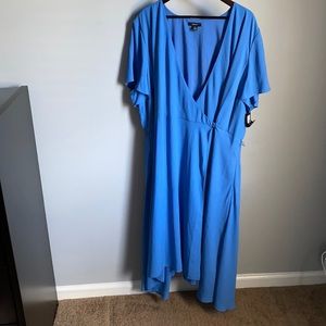 NWT! Alfani Ladies Blue Short Sleeve Wrap Dress